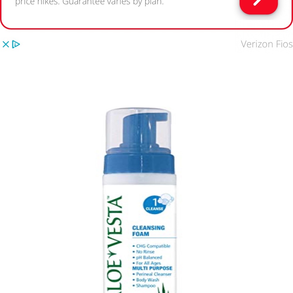 Blue Bath & Body Product with Pump Dispenser